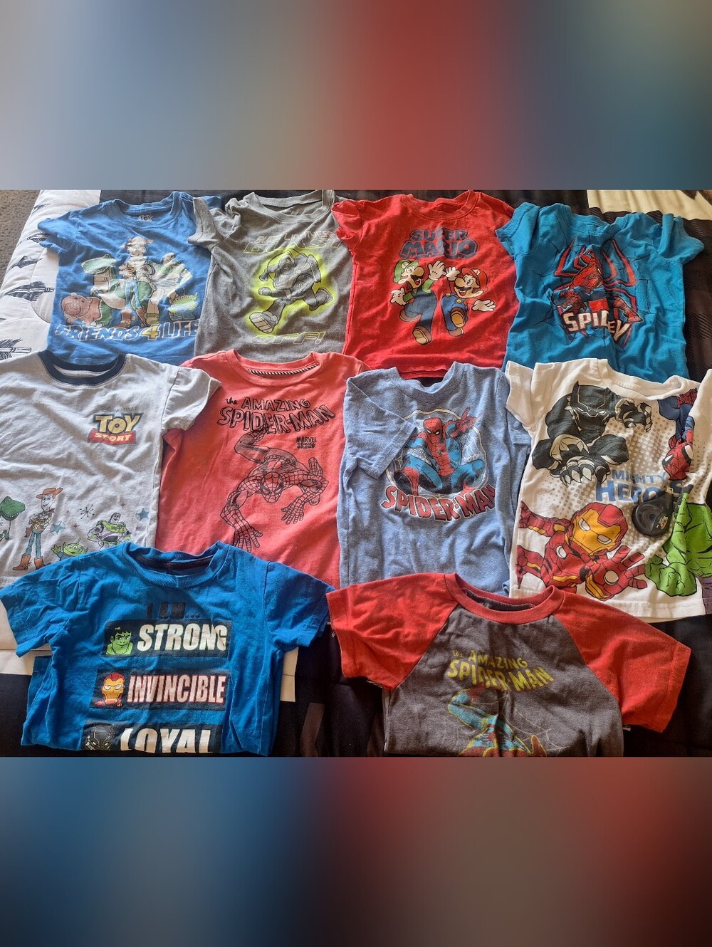 Marvel Kids Graphic Tee Lot - Red Blue Gray Tees